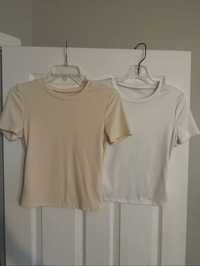 Classic Crewneck Tees bundle in Cream and White - Women Tops